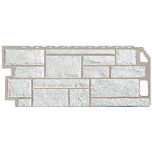 Фасадная панель коллекция Камень, 1137х470 мм, мелованный белый FineBer (ФайнБер)