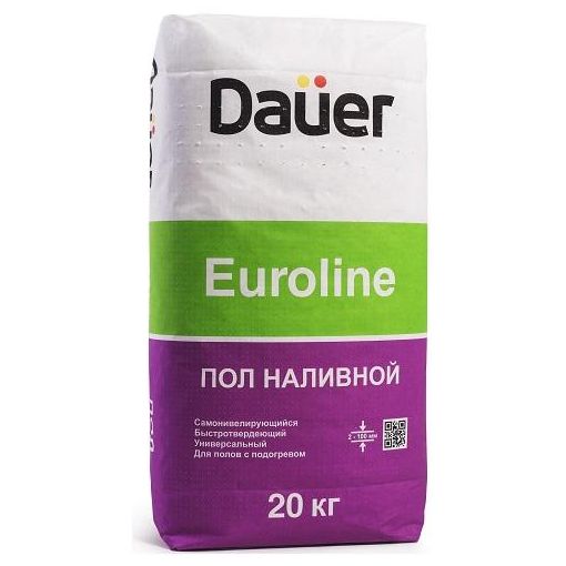 Наливной пол коллекция Euroline, быстротвердеющий, 20 кг, Dauer (Дауер)