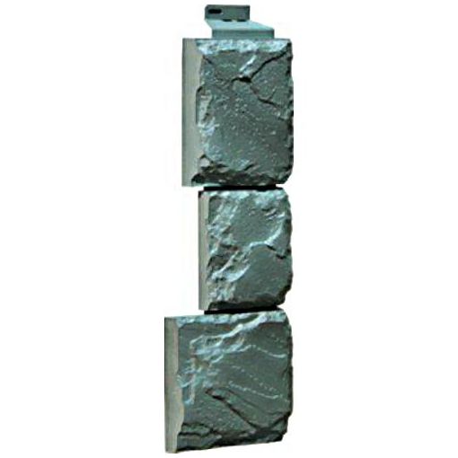Угол наружный коллекция Камень крупный, 459х140 мм, серо-зеленый FineBer (ФайнБер)